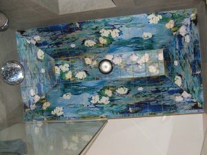 Ceiling Tile Mural Installations Bathroom