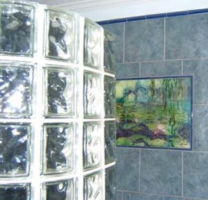 Glass tile Mural Installations Bathroom