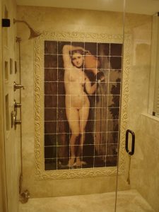 Van Gogh Tile Mural Installations Bathroom