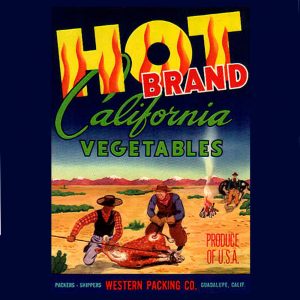 Fruit Crate Labels transferred onto tiles