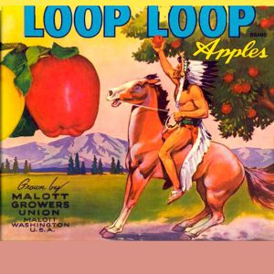 Fruit Crate Labels transferred onto tiles