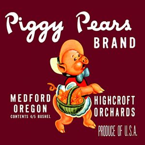 Fruit Crate Labels transferred onto tiles