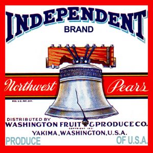 Fruit Crate Labels transferred onto tiles