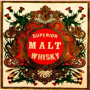 Vintage Liquor Labels transferred onto tiles