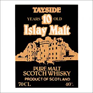 Vintage Liquor Labels transferred onto tiles