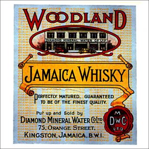 Vintage Liquor Labels transferred onto tiles