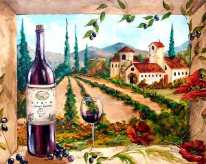 Wine Art Tile Murals