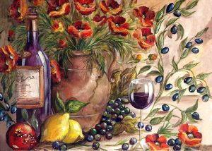 Wine Art Tile Murals