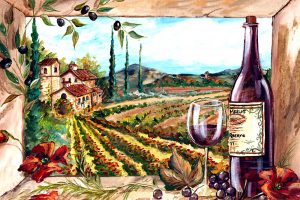 Wine Art Tile Murals