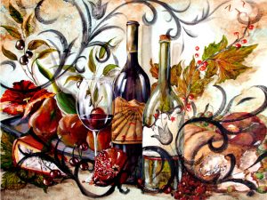 Wine Art Tile Murals