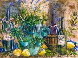 Wine Art Tile Murals