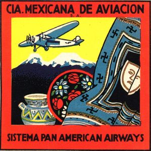 Vintage Hotel and transportation transferred onto tiles