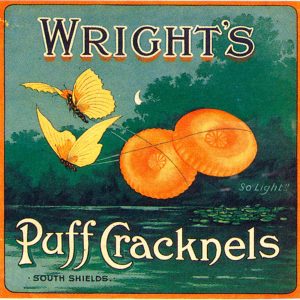 Vintage Grocery Labels transferred onto tiles