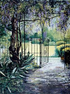 Street scenes transferred onto tiles