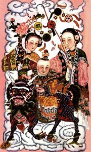 Chinese Figurative MuralsAmericana art transferred onto tiles