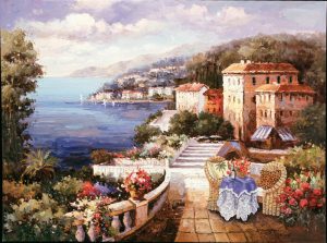 Mediterranean landscapes can be transferred onto tiles for indoors and outdoors,walls,floors,pools,countertops.