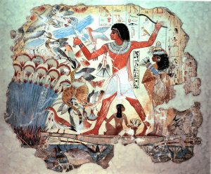 Egyptian Americana art transferred onto tiles