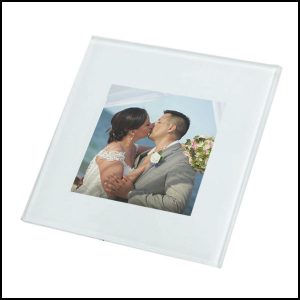 glass tile with custom photo image
