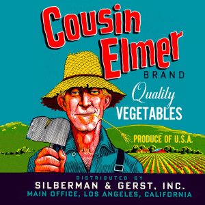 Fruit Crate Labels transferred onto tiles