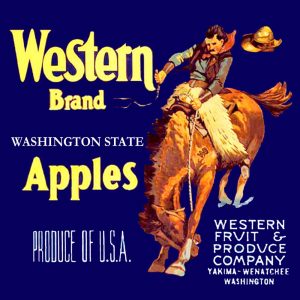 Fruit Crate Labels transferred onto tiles