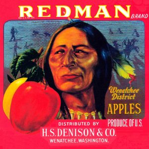 Fruit Crate Labels transferred onto tiles