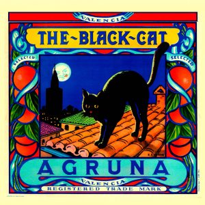 Fruit Crate Labels transferred onto tiles