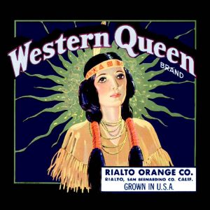 Fruit Crate Labels transferred onto tiles