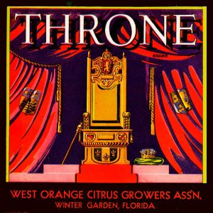 Fruit Crate Labels transferred onto tiles