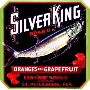 Fruit Crate Labels transferred onto tiles