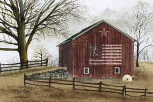 Americana art transferred onto tiles