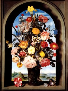 Floral Still Life Paintings transferred onto tiles