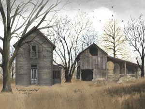 Americana art transferred onto tiles