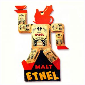 Grocery Labels transferred onto tiles