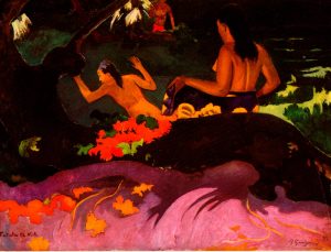 Gauguin Artwork Americana art transferred onto tiles