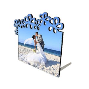Hardboard Photo Tile with Flowers border