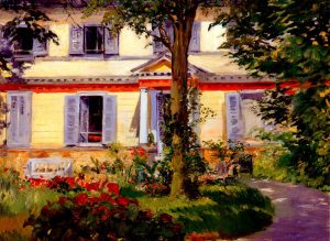 Street scenes transferred onto tiles