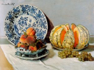 Monet Fruit Paintings transferred onto tiles