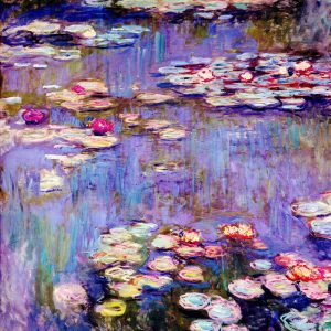Monet Waterlilies transferred onto tiles to create rile murals