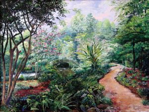 Street scenes transferred onto tiles