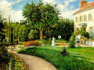 Street scenes transferred onto tiles