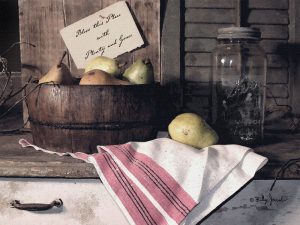 Americana art transferred onto tiles