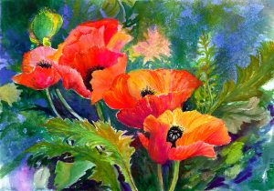 Floral Still Life Paintings transferred onto tiles