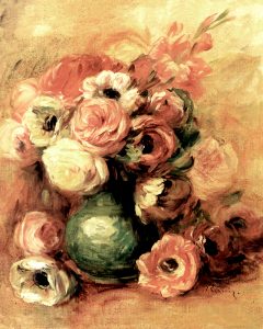 Roses Still Life Paintings transferred onto tiles