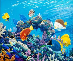 Undersea Paintings transferred onto tiles