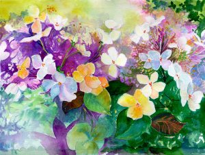 Floral Still Life Paintings transferred onto tiles