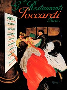 Vintage posters transferred onto tiles