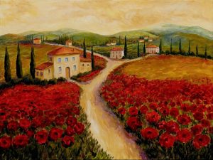 Tuscan landscapes can be transferred onto tiles for indoors and outdoors,walls,floors,pools,countertops.