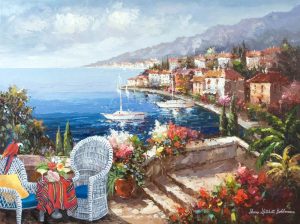 Mediterranean landscapes can be transferred onto tiles for indoors and outdoors,walls,floors,pools,countertops.