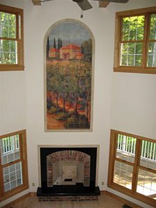 Tumbled marble Tile Mural Installations