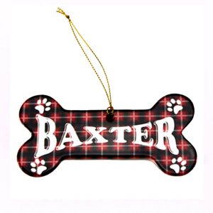 Christmas Dog Bone Photo Ornament